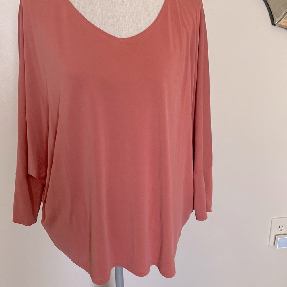 Chico’s 3 top in rich terra cotta